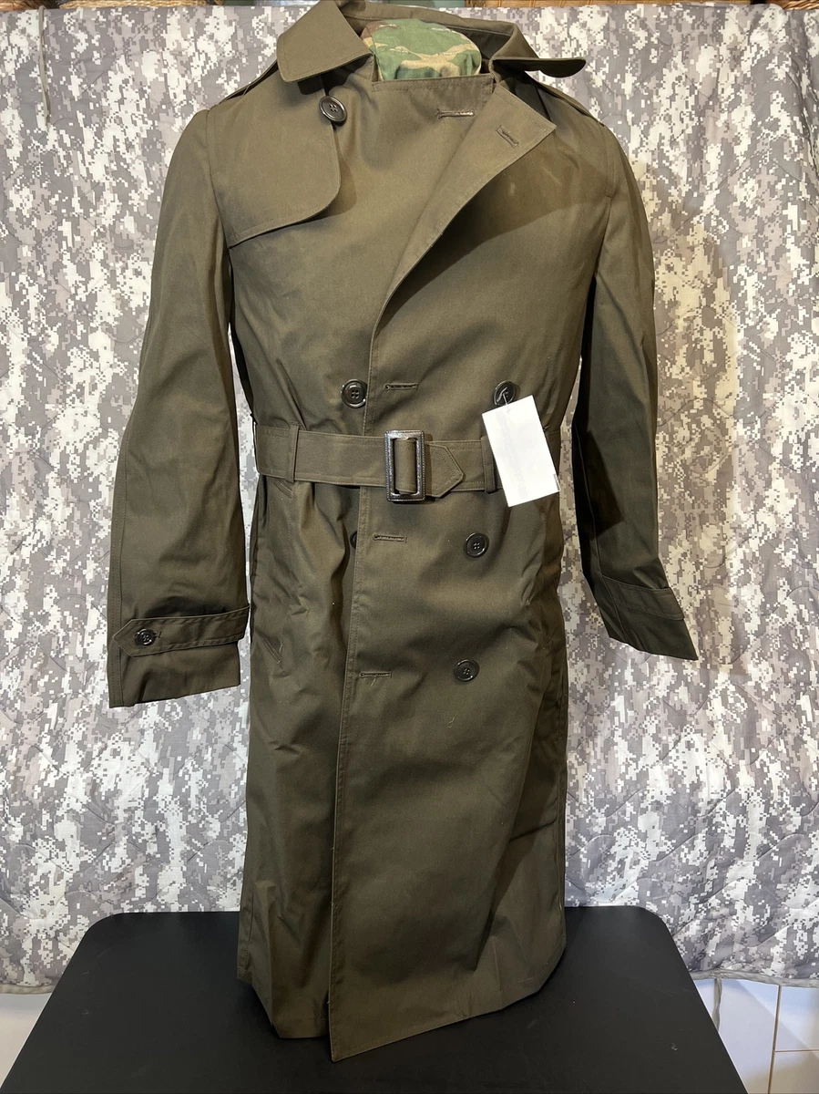 Coat All Weather Army Green Service Uniform AGSU Trench Coat 32L Heritage K 135