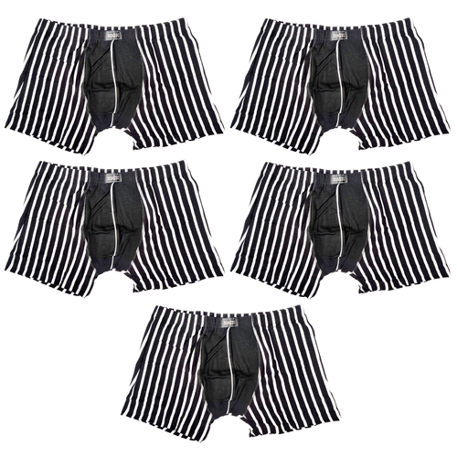 5 Pack Mens Magic Underwear 95% Cotton Elastic Trunk Boxer Striped Underwear - A - Picture 6 of 32