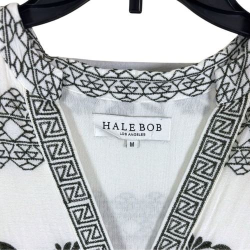 HALE BOB Myna Kleid bestickt ausgestellte Ärmel Gaze Stufen Boho Damen Gr. Medium - Bild 7 von 9