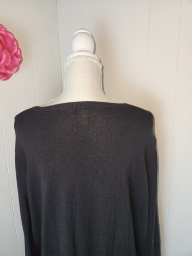 H&M Womens XXL Black Basic Long Sleeve Crew Neck Pullover Knit Sweater  - Bild 8 von 15