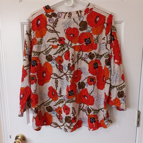 KINDRED Women's Rayon Floral Top Casual Resort Size PXL - Picture 4 of 4