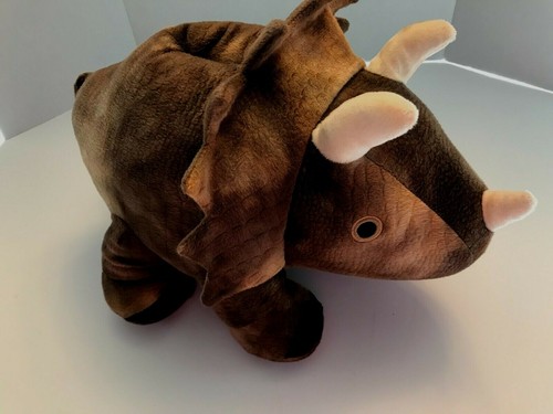 Triceratops Dinosaur  Plush Piggy Bank  Large ~ Fab NY/MZ Berger Wholesale  - Picture 1 of 8