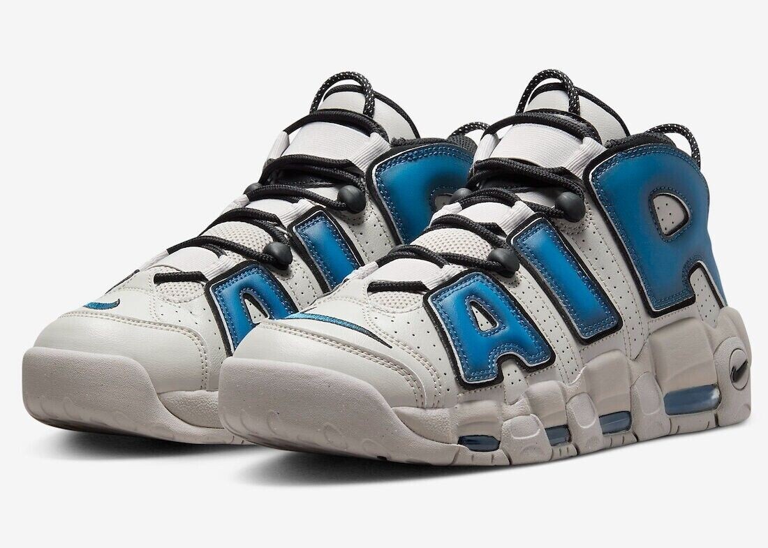 Nike Air More Uptempo 96 Shoes Iron Oreo Industrial Blue FD5573