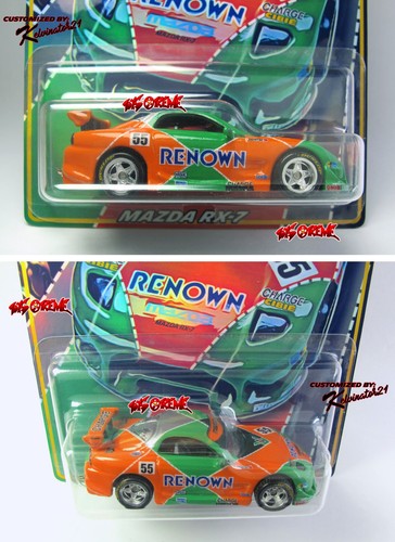 Hot Wheels CUSTOM 1991 24H LE MANS RENOWN #55 Mazda RX-7 GREEN,STAR 5SP,CARDED - Picture 5 of 22