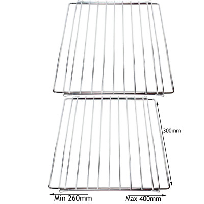 BAUMATIC Small Adjustable Extendable Range Oven Mini Cooker Shelf Grill Rack x 2