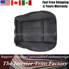Fits 2008-2020 Dodge Grand Caravan Driver Left Bottom Leather Seat Cover Black
