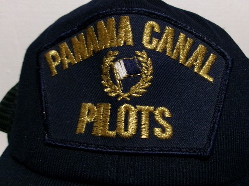 Vintage PANAMA CANAL PILOTS CAP DARK BLUE TRUCKER STYLE HAT U.S.A. Snapback - Picture 8 of 14