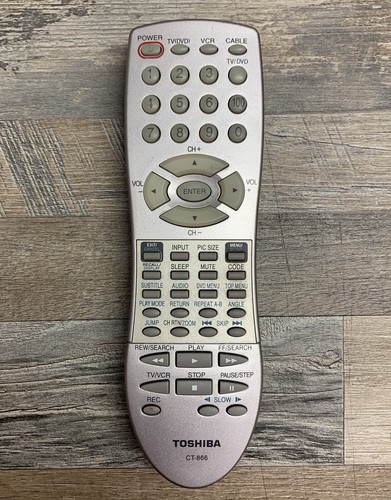 Genuine Toshiba REMOTE-CONTROL Model: CT866, Glow in Dark, Authentic OEM, Tested - Picture 1 of 2