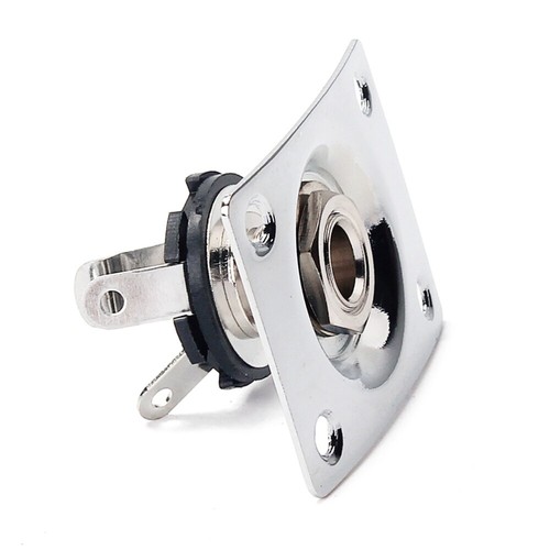 Presa jack per chitarra 1/4 pollice presa piastra presa endpin jack per chitarra - Foto 5 di 11