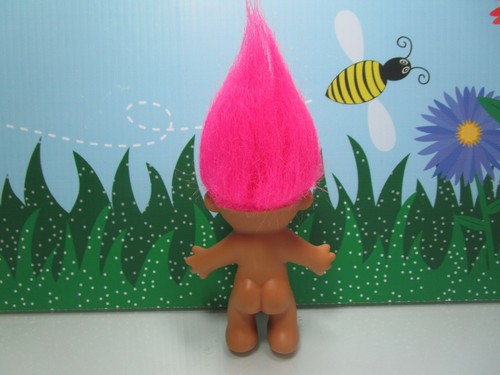 Troll nudo dai capelli rosa - Bambola Russ Troll 5" - NUOVA IN BORSA ORIGINALE - Foto 5 di 6