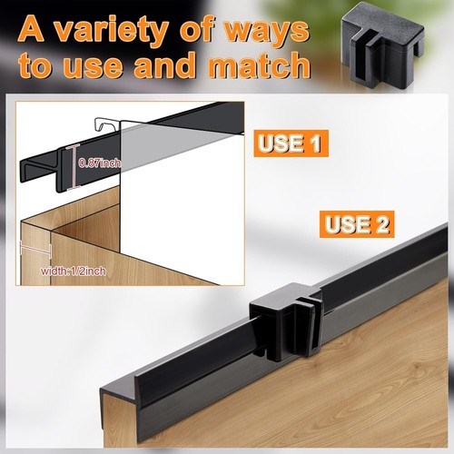 14 Pcs File Cabinet Rails Set 1/2 Drawer Sides Hanging File Rail Clips PVC St... - Picture 3 of 6