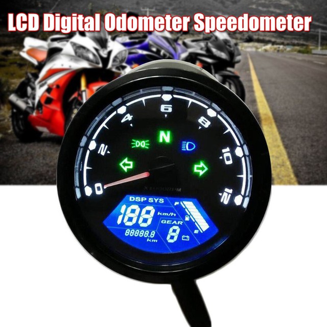 12000rpm Dc 12v Universal Lcd Digital For Motorcycle