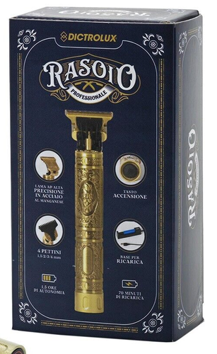 TAGLIA CAPELLI PROFESSIONALE REGOLA BARBA RASOIO ORO ELETTRICO VINTAGE CORDLESS - Imagen 5 de 5