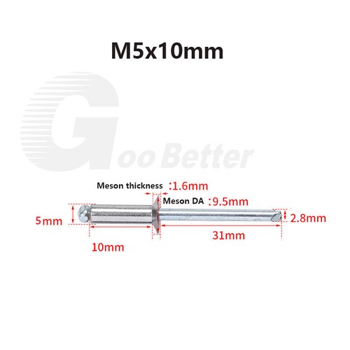 Countersunk Pop Rivets Open Blind Rivet Dome Head 3mm 4mm 5mm Stainless Steel A2 - Picture 20 of 23