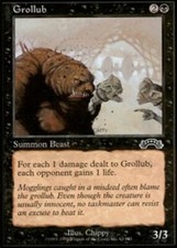 Heavy Play, English MTG Regular Grollub Exodus Magic the Gathering