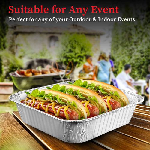 Aluminium Foil Roasting Trays Disposable Tin Dish Oven Baking Cooking Buffet x9 - Picture 4 of 9