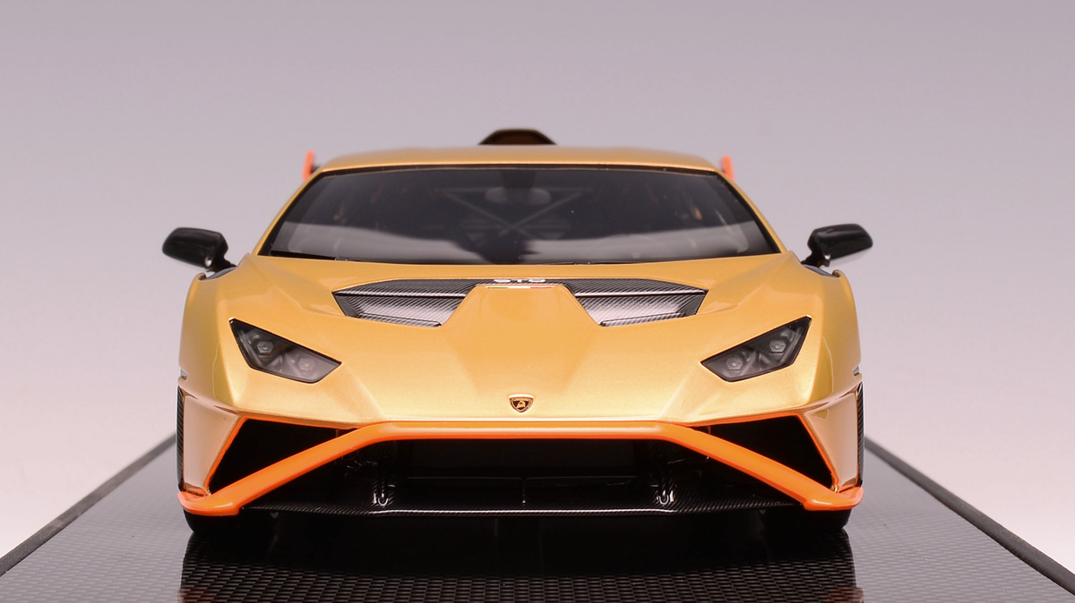 Miniature IVY Virtue 1/18 Lamborghini Huracan STO Résine Orange/noir - Limitée 15 Pcs