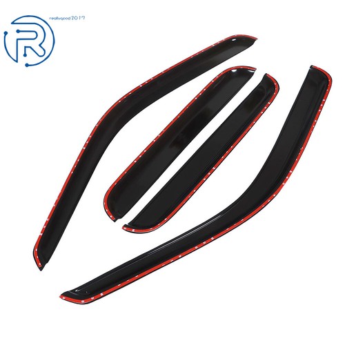 Window Visor Fit For 99-16 F250/F350 Super Duty Crew Cab Rain Guard Smoke Tint - Picture 7 of 14
