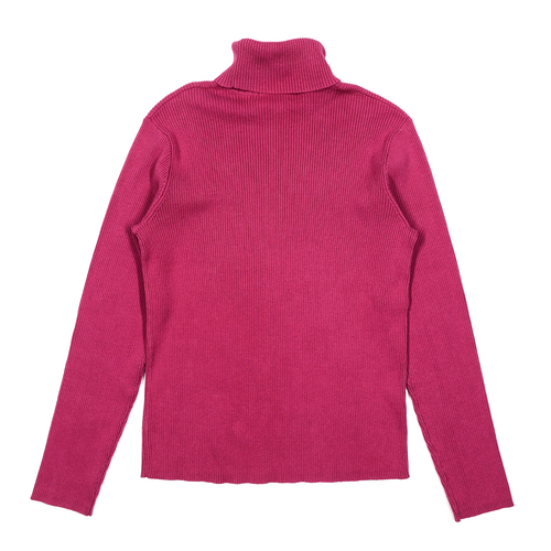Jones New York Sport Turtleneck Cotton Dark Pink Ribbed Womens Large NWT NEW - Picture 3 of 10