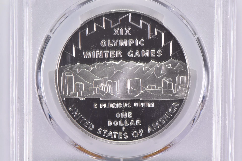 2002-P PR70 Olympic SLC Commemorative Dollar PCGS Blue Label - Image 4 of 4