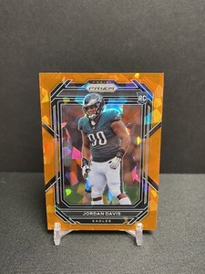 2022 Prizm Jordan Davis Orange Cracked Ice SP Rookie Fanatics Exclusive #371