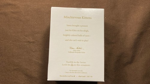 2010 Mischievous Kittens # 12 in the Series Hallmark Keepsake Christmas Ornament - Picture 2 of 2