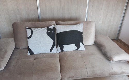 Pillow Covers 18x18 Decorative Square Printed Cotton Two-Sided Cat Lovers - Picture 10 of 14