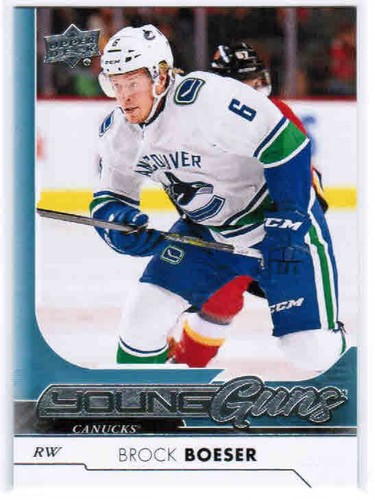 17/18 2017 UD SERIE 1 tarjetas de radiocontrol de novato de hockey Young Guns #201-250 lista de selección en U - Imagen 48 de 51