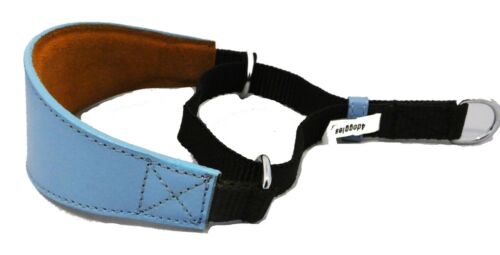Greyhound Whippet Leather Padded Dog Collar Personalized Name Martingale Collar - Picture 6 of 12