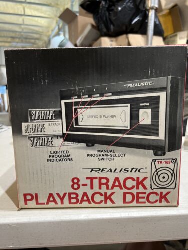 Vintage Realistic Stereo 8 Track Playback Deck TR-169 New In Box - Picture 3 of 5