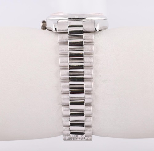 Rolex Day-Date 36mm Presidential 118209 18k White Gold-Silver Roman-Box & Paper - Picture 2 of 3