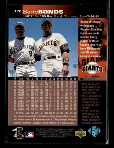 Lote de 6 cartas de Barry Bonds (nuevo) - 1991 - 2000, SF Gigantes y Piratas - Imagen 5 de 14