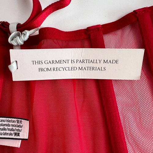 Victoria's Secret Dream Angels Long Line Strappy Balconet Bra Size M Red NWT - Picture 11 of 13