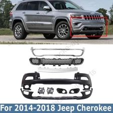For 2014-2018 Jeep Cherokee Complete Front Bumper Cover Kit With Fog light