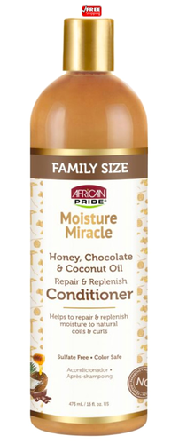 African Pride Moisture Miracle Honey & Coconut Oil Shampoo Nourish & Shine, 16oz