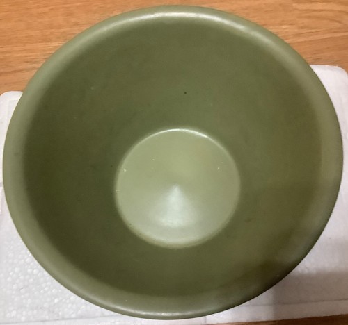 Econo-line Pottery Matte Green 502 USA Round Ribbed Planter McCoy Antique - Picture 2 of 3