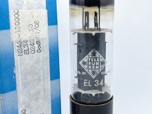 1 x Telefunken EL34 - 6CA7 Test GOOD Wing Plates Ulm Germany Pentode Vacuum Tube - Imagen 3 de 8