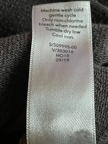 Athlete Long Sleeve Camo Pullover Sweatshirt Black Gray SZ XS Tencel Modal Luxe - Picture 7 of 7