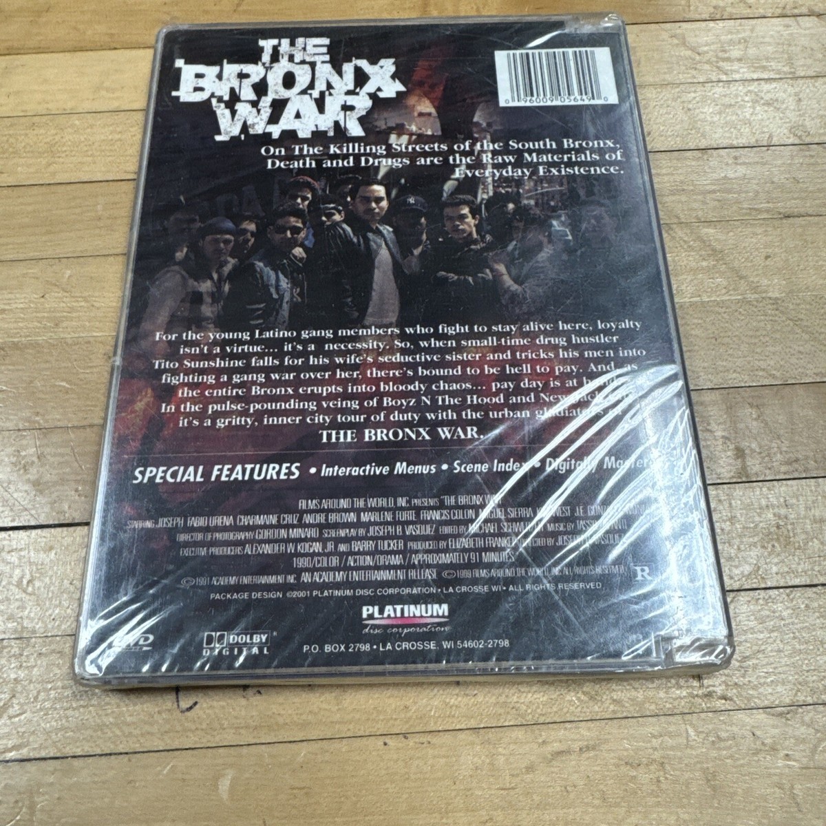 RARE The Bronx War 1990 DVD Joseph B Vasquez Underground Low