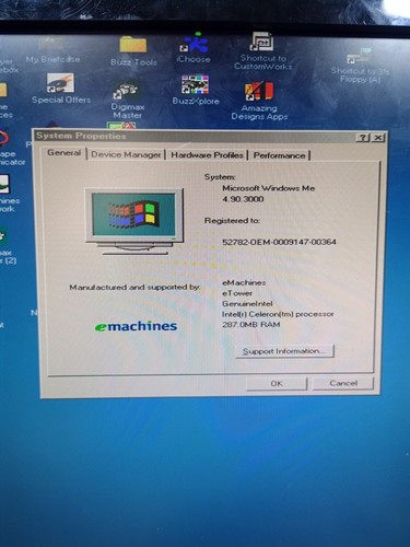 Vintage eMachines eTower 600is Celeron 600MHz 287MB RAM 10GB HDD - Boots to BIOS - Picture 17 of 19