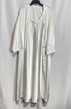 Oscar De La Renta Women White Two Piece Sleep Gown Size S