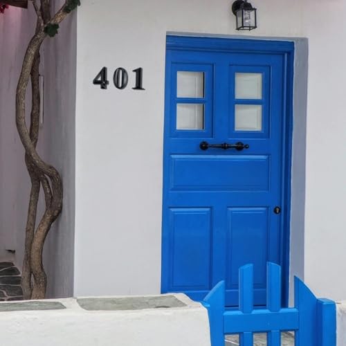 3D Self-Adhesive House Numbers for Outside, Door Mailbox Numbers, Modern Black - Picture 5 of 6
