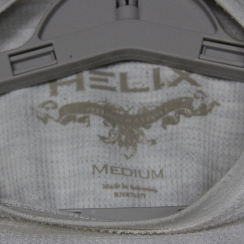 Camiseta térmica Y2K Helix manga larga cuello redondo para hombre M capa blanca aflicción Foto 3 de 4