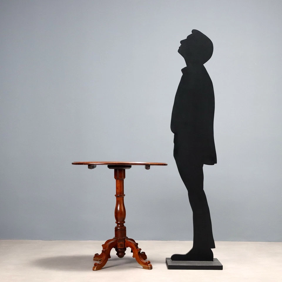 Table Basse Ancienne Noyer Italie du XIXe Siècle Originale - Photo 3/4