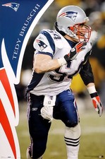 New England Patriots Metal Sign Teddy Bruschi NFL Football Wall Art