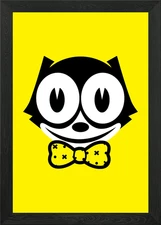Felix the Cat Bow Tie Framed Wall Art Poster Canvas Print Picture