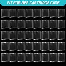 40PACK Plastic Protector Case For Nintendo NES Game Cartridge Clear Display Box