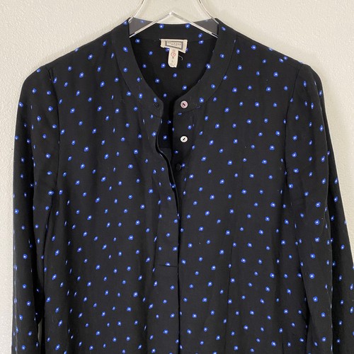 MoVint New York Langarm Hemdblusenkleid mit Taschen Größe Small blau Punkte Karriere - Bild 3 von 7