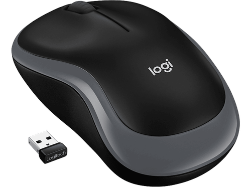 Ratón inalámbrico - Logitech M185, Nano receptor, 1000 ppp, Ambidiestro