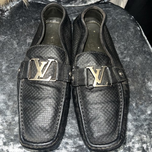 Mocasín Damier Driver de gamuza verde Monte Carlo raro Louis Vuitton para hombre EE. UU. 8,5 - Imagen 6 de 11